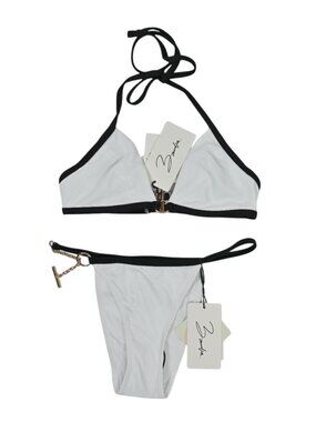 Bamba Swim Dolce Bikini Set in White Black